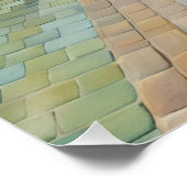 Der Mensch fährt Fahrrad durch die Mittelmeerküste Poster (Ecke)