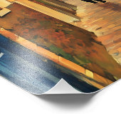 Der Mensch geht durch eine lebendige historische A Fotodruck (Ecke)