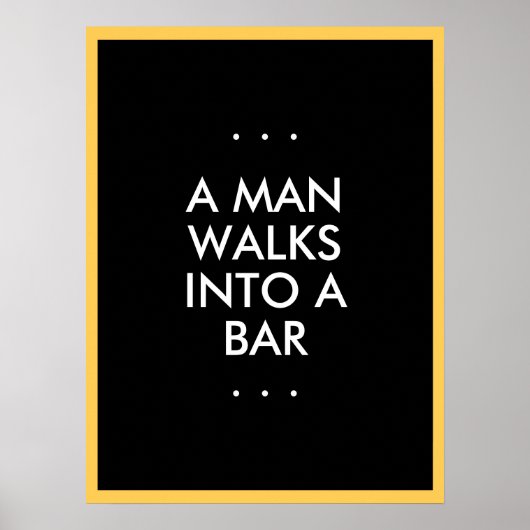 Der Mensch geht in eine Bar Poster (Vorne)