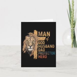Der Mensch Gottes husnd Daddy Protector Hero Lion Karte