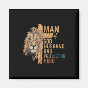 Der Mensch Gottes husnd Daddy Protector Hero Lion  Magnet