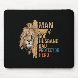 Der Mensch Gottes husnd Daddy Protector Hero Lion  Mousepad