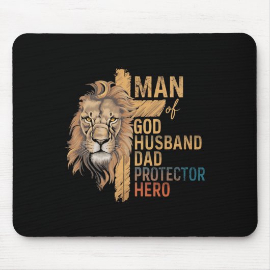 Der Mensch Gottes husnd Daddy Protector Hero Lion  Mousepad (Vorne)