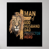 Der Mensch Gottes husnd Daddy Protector Hero Lion Poster (Vorne)