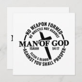 Der Mensch Gottes, keine gegen mich gewachsene Waf Einladung (Vorne/Hinten)