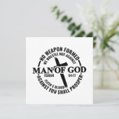 Der Mensch Gottes, keine gegen mich gewachsene Waf Einladung (Stehend Vorderseite)