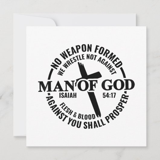 Der Mensch Gottes, keine gegen mich gewachsene Waf Einladung (Vorderseite)