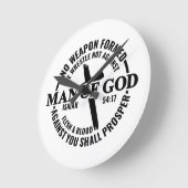 Der Mensch Gottes, keine gegen mich gewachsene Waf Runde Wanduhr (Winkel)