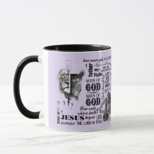 Der Mensch Gottes Religiöse Christliche Lila Tasse