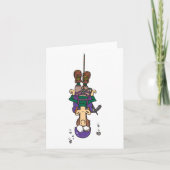 Der Mensch hing von einem Seil Karte (Vorderseite)