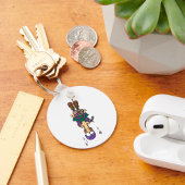 Der Mensch hing von einem Seil Schlüsselanhänger