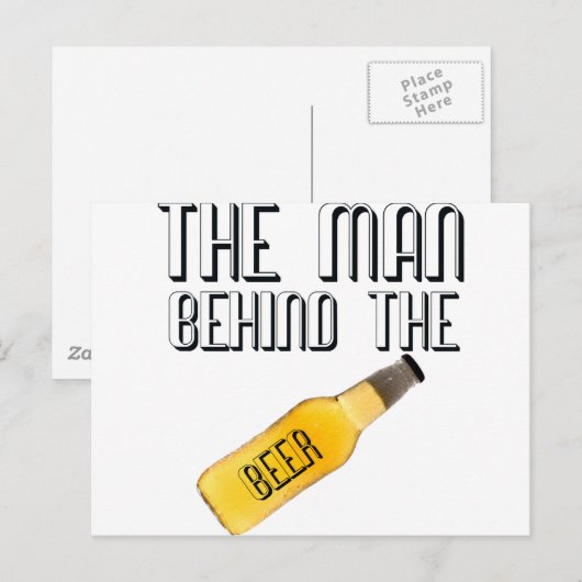 Der Mensch hinter dem Bier Postkarte (Vorne/Hinten)
