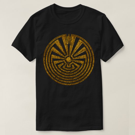 Der Mensch im Labyrinth, die Reise durch das Leben T-Shirt (Design vorne)