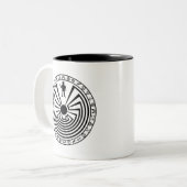 Der Mensch im Maze Zweifarbige Tasse (Vorderseite Links)