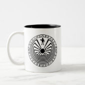 Der Mensch im Maze Zweifarbige Tasse (Links)