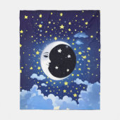Der Mensch im Mond auf einem Sternenhimmel Fleecedecke (Vorderseite)