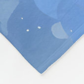 Der Mensch im Mond auf einem Sternenhimmel Fleecedecke (Ecke)