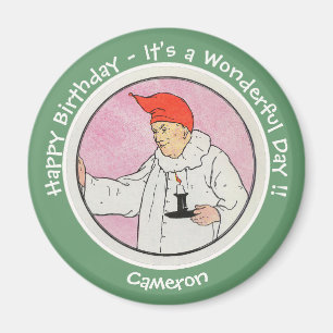 Der Mensch im Mond Gänse Geburtstagsgegenstände Magnet