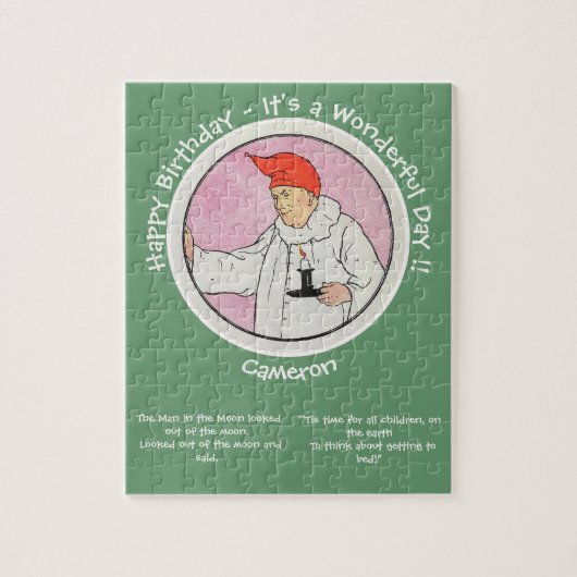 Der Mensch im Mond Gänse Geburtstagsgegenstände Puzzle (Vertikal)