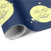 Der Mensch im Mond Geschenkpapier (Rolleneckpunkt)