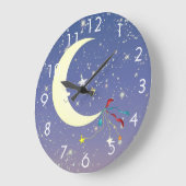 Der Mensch im Mond Große Wanduhr (Winkel)