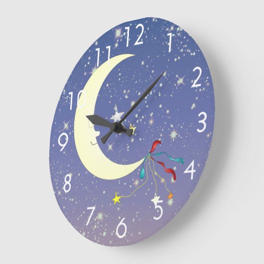 Der Mensch im Mond Große Wanduhr (Winkel)