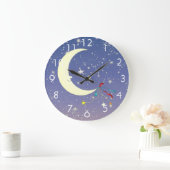 Der Mensch im Mond Große Wanduhr (Zuhause)