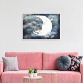 Der Mensch im Mond Leinwanddruck (Insitu (Wohnzimmer))