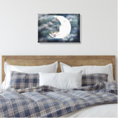 Der Mensch im Mond Leinwanddruck (Insitu (Schlafzimmer))