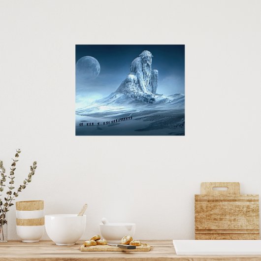 Der Mensch in der Fantasiewelt Poster (Küche)