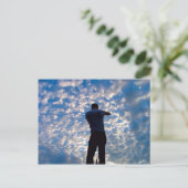 Der Mensch in der Wolke Postkarte (Stehend Vorderseite)