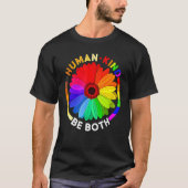Der Mensch ist beide daisy Rainbow Lgbt Ally Pride T-Shirt (Vorderseite)