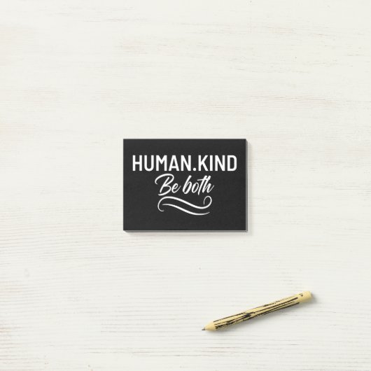 Der Mensch ist beides Post-it Klebezettel (Auf Schreibtisch)