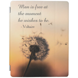Der Mensch ist ein freier Voltaire Zitat-Kronleuch iPad Hülle
