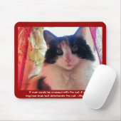 Der Mensch ist mit Calico überquert? Mousepad (Mit Mouse)