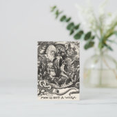 Der Mensch ist nur ein Wurm Visitenkarte (Stehend Vorderseite)