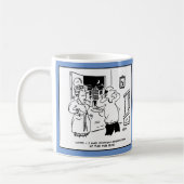 Der Mensch kehrt von Pub Quiz zur Nagging-Ehefrau  Kaffeetasse (Links)