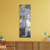 Der Mensch liest zu Mädchen 2003 Leinwanddruck (Insitu (Wohnzimmer))