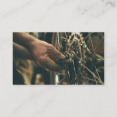 Der Mensch passt das Rad an Visitenkarte (Rückseite)