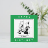 Der Mensch sagt, das Team sei verloren, und der Ca Karte (Stehend Vorderseite)