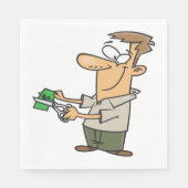 Der Mensch spart Geld Napkins Serviette (Vorderseite)