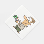 Der Mensch spart Geld Napkins Serviette (Ecke)