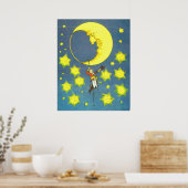 Der Mensch und der Mond Poster (Küche)