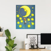 Der Mensch und der Mond Poster (Heimbüro)