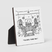 Der Mensch verwöhnt seinen tropischen Fisch - Der  Fotoplatte (Vorderseite)