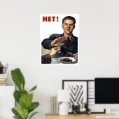 Der Mensch weigert sich zu trinken, sowjetischer A Poster (Heimbüro)