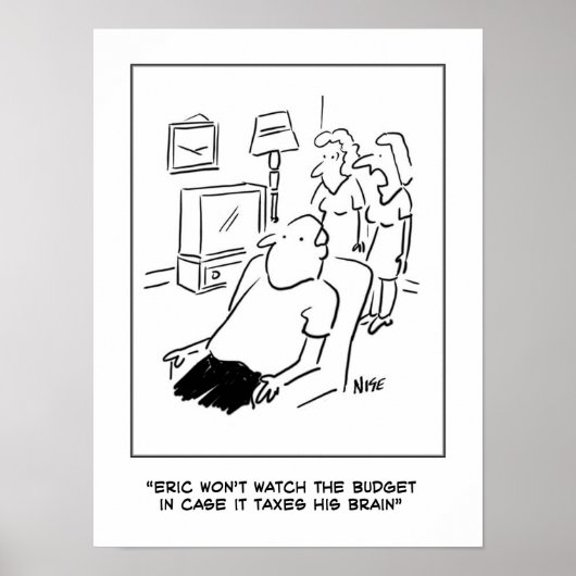 Der Mensch wird das Budget nicht im Fernsehen sehe Poster (Vorne)