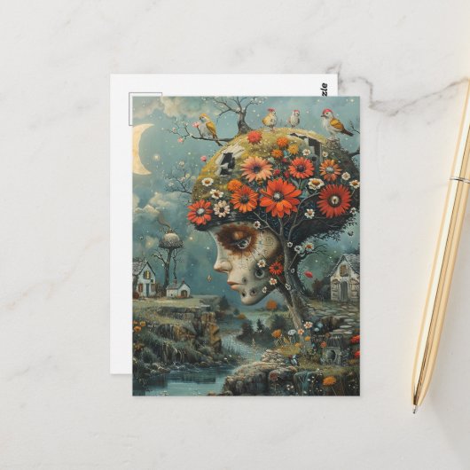 Der menschliche Baum Postkarte (Vorderseite/Rückseite Beispiel)