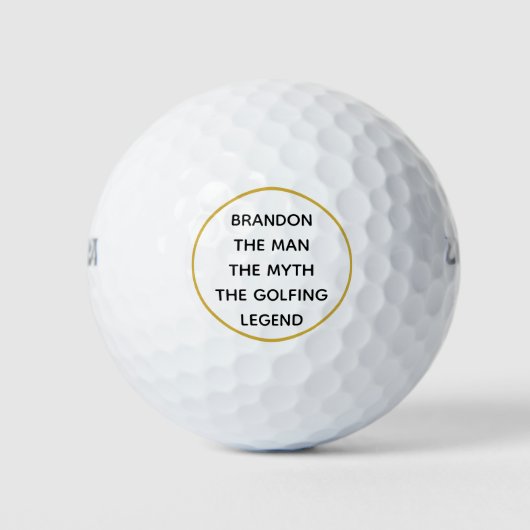 Der menschliche Mythos Golfspielen Legend Gold Ben Golfball (Vorderseite)