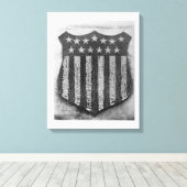 Der menschliche U.S. Schild auf Lager/Fort Custome (Insitu (Holzboden))